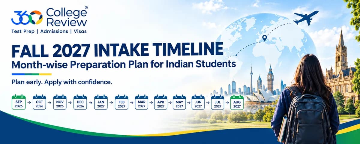 Fall 2027 Intake Timeline: Month wise Preparation Plan for Indian Students